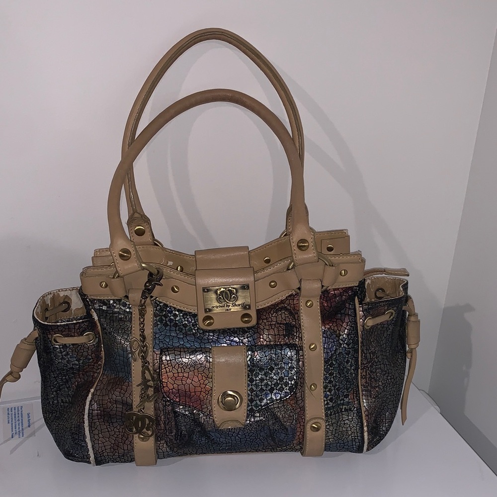 Sharif Tan and Multicolor Satchel